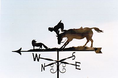 Oops!Horse and fox weathervane